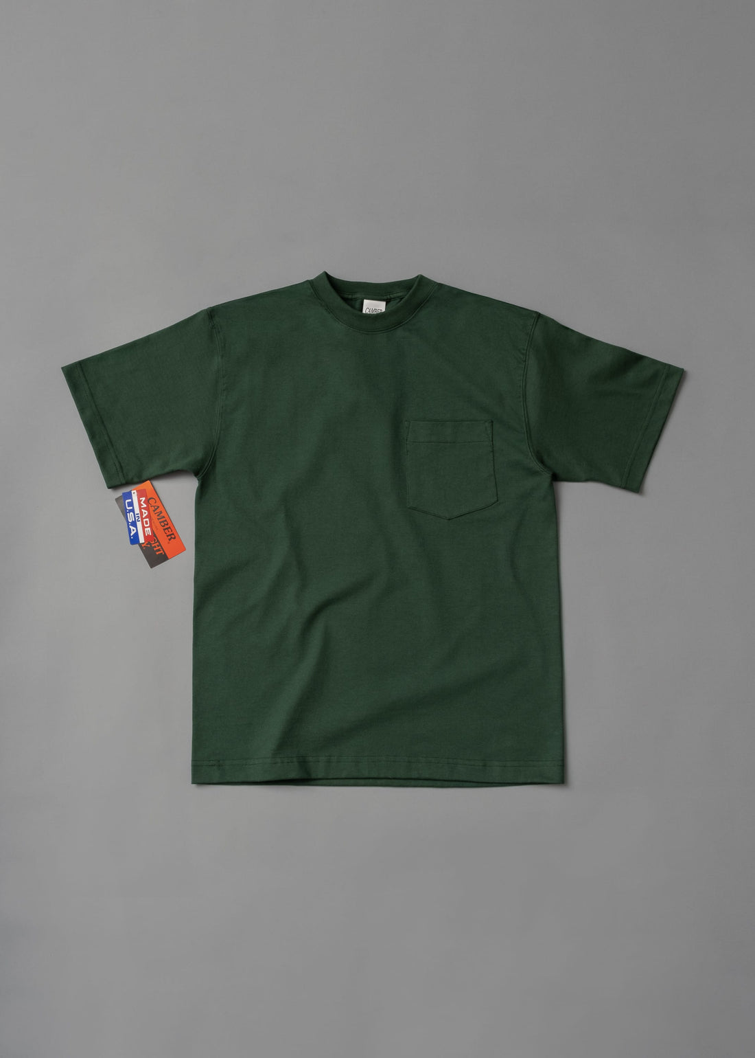 T-SHIRT EPAIS - VERT - MAX WEIGHT 8 OZ - CAMBER USA