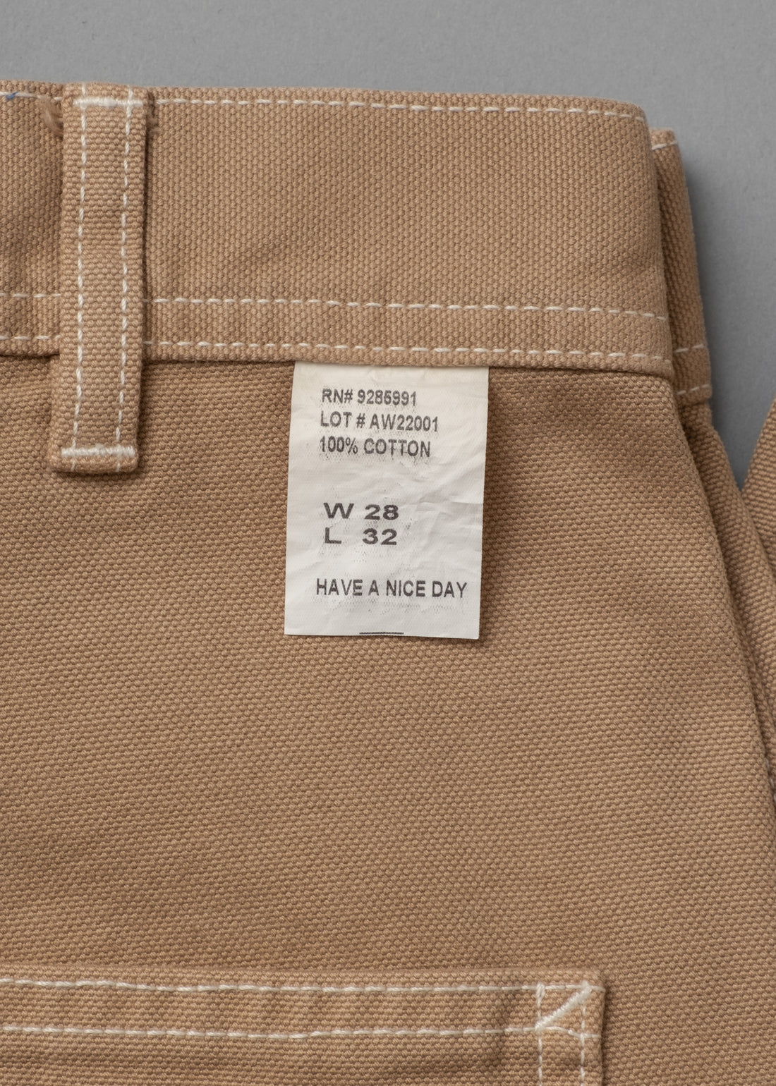 80’s PAINTER PANT - "KHAKI DUCK" - CANVAS LAVE 14 OZ - STAN RAY