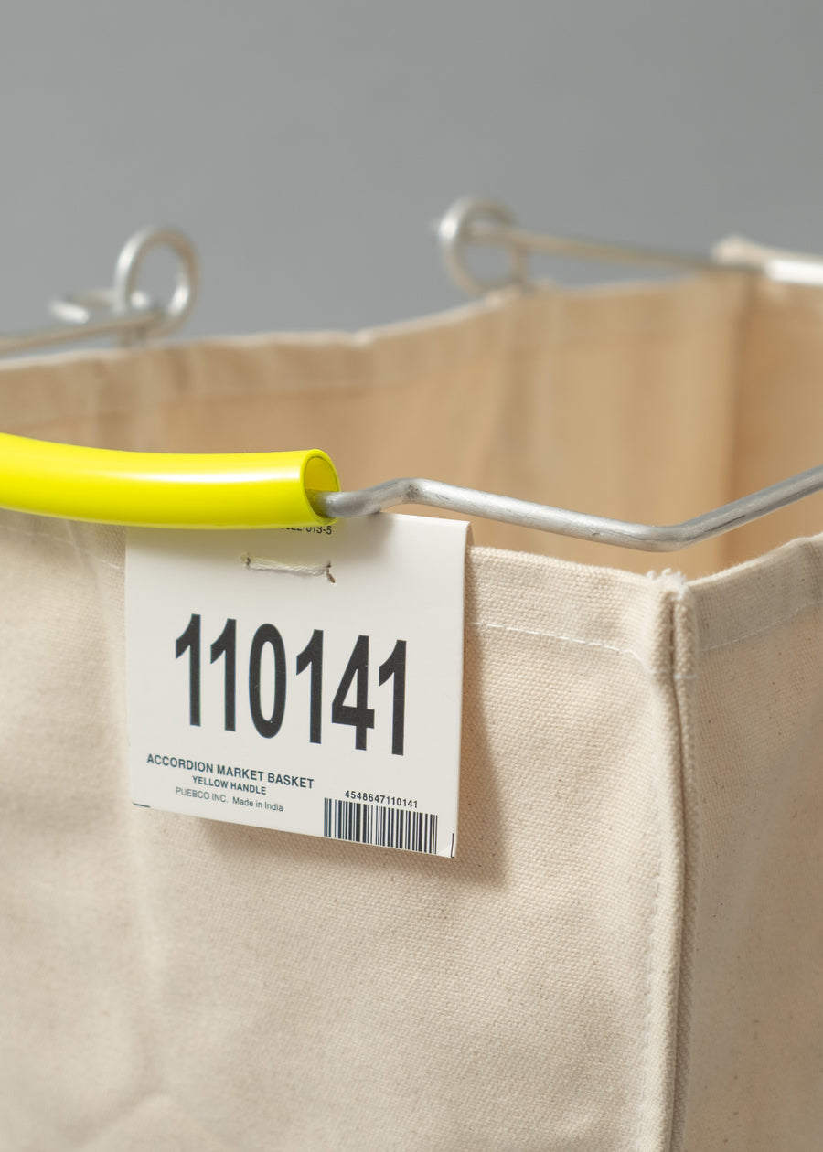 PANIER EN COTON PLIABLE - ACCORDION CANVAS MARKET BASKET - PUEBCO