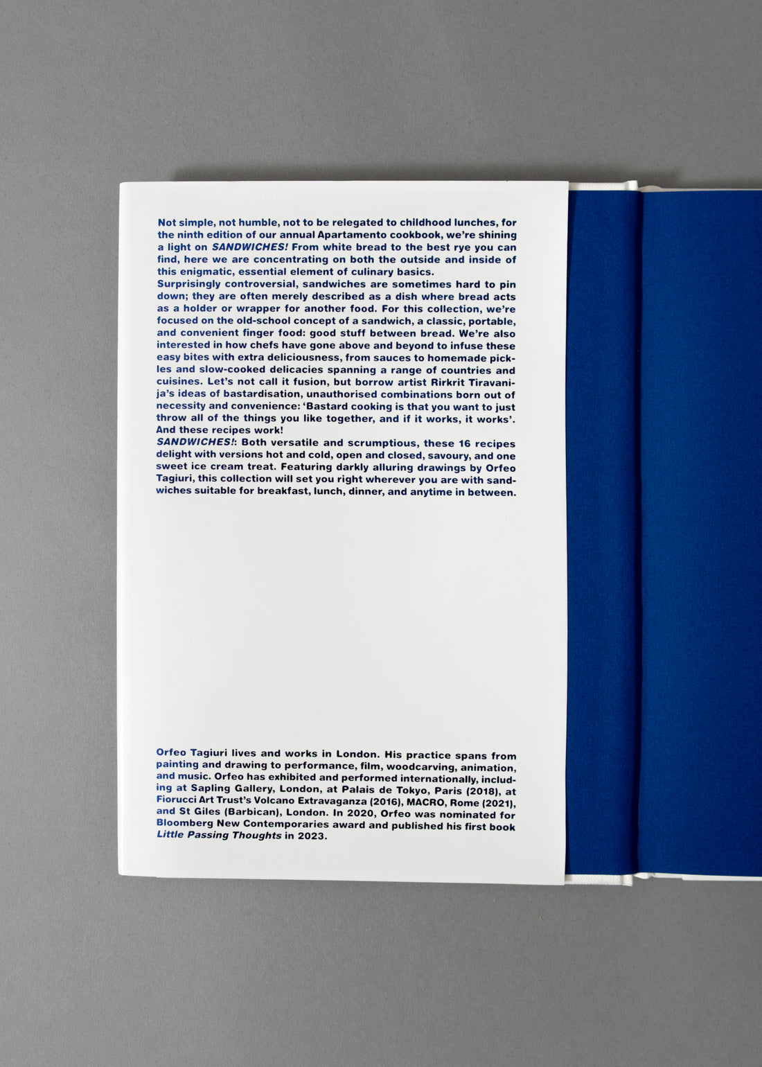 APARTAMENTO COOKBOOK #9 — SANDWICHES