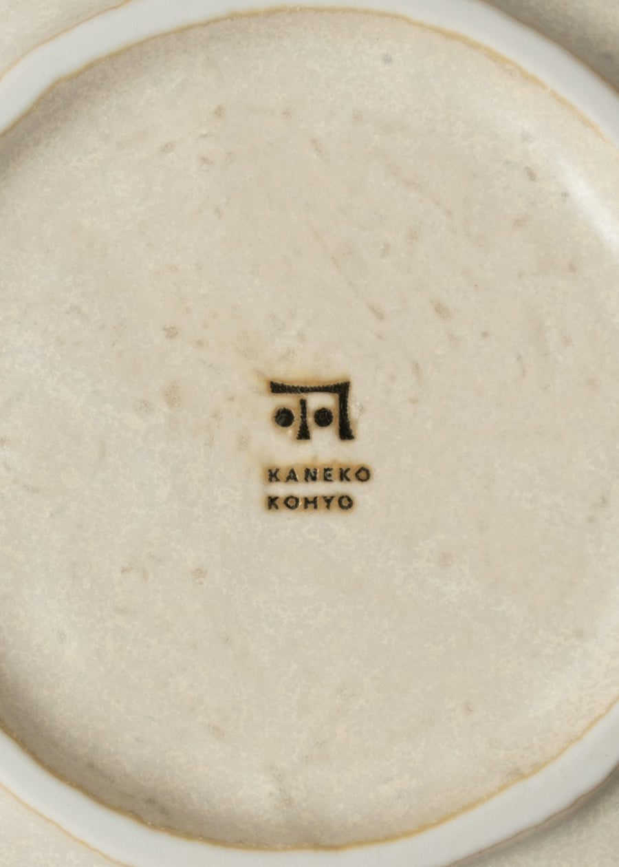 ASSIETTE EN PORCELAINE - "RINKA" - 22 CM - KANEKO KOHYO POTTERY