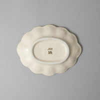 PLAT OVALE EN PORCELAINE - "RINKA" - 18 CM - KANEKO KOHYO POTTERY