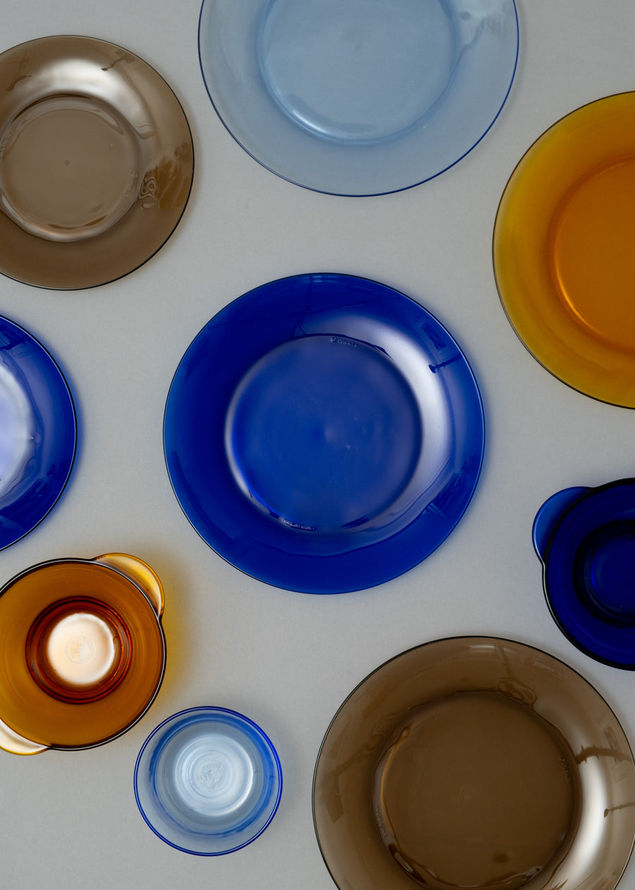 ASSIETTES PLATES X6 - VERRE TREMPÉ - LYS SAPHIR - 23,5 CM - DURALEX