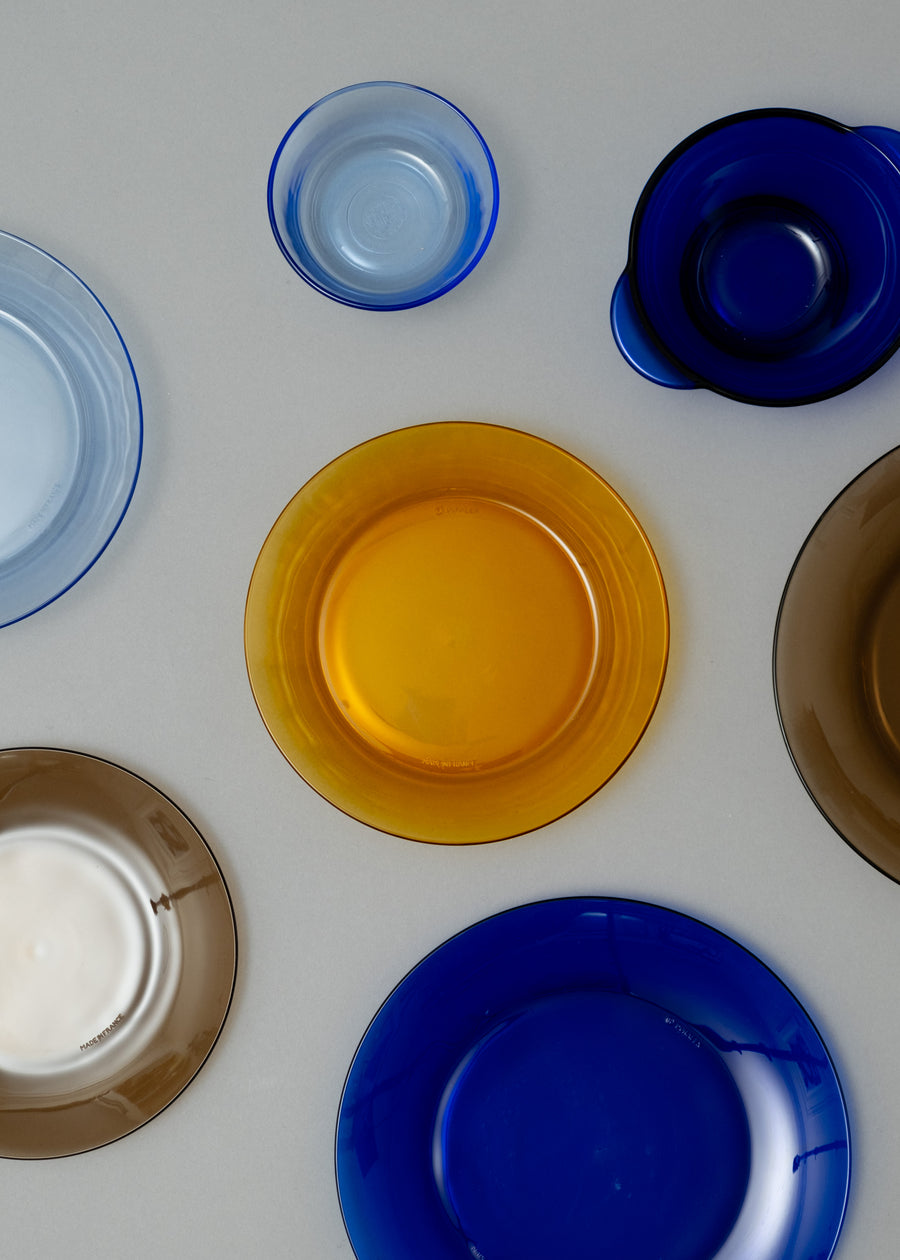 ASSIETTES PLATES X6 - VERRE TREMPÉ - LYS VERMEIL - 23,5 CM - DURALEX