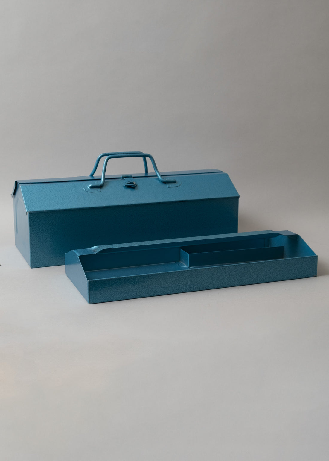 GRANDE BOITE A OUTILS "DOUBLE"- TY-4 - BLEU MÉTALLISÉ - OUTINOMI x MAGASIN VIVANT!