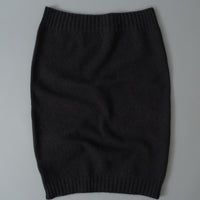 CACHE COL "STEWARTON" UNISEXE - LAINE D'AGNEAU / ANGORA - BLACK - MACKIE