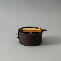 CASSEROLE EN FER NOIR AVEC COUVERCLE - POIGNÉE AMOVIBLE - GLAMPING POT - ⌀ 15 cm - NETHERTON FOUNDRY