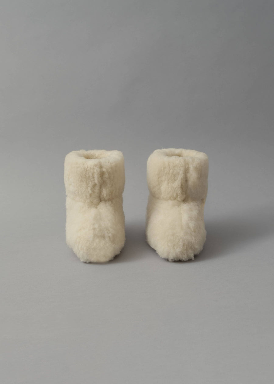 CHAUSSONS ENFANTS EN LAINE NATURELLE - T23 à T34 - DIRECT TANNERIE