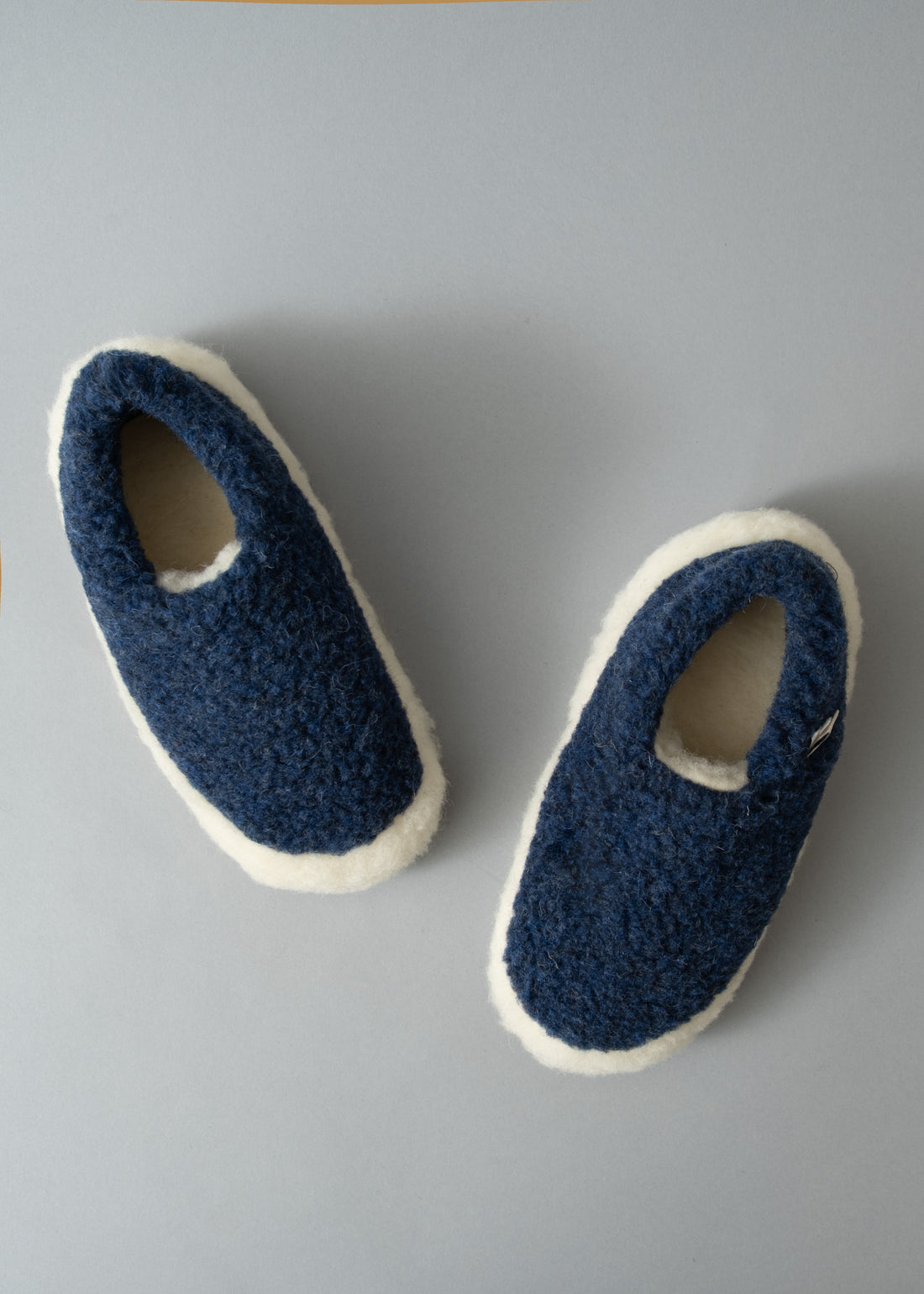 CHAUSSONS MIXTES - DARK BLUE - LAINE NATURELLE - COLDBREAKER