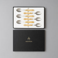 Coffret 6 cuillères à café - Buis pyrogravé - NONTRON