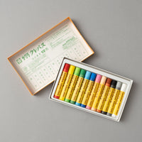 BOÎTE DE 12 PASTELS A L'HUILE JAPONAIS - CRAY PASS - SAKURA