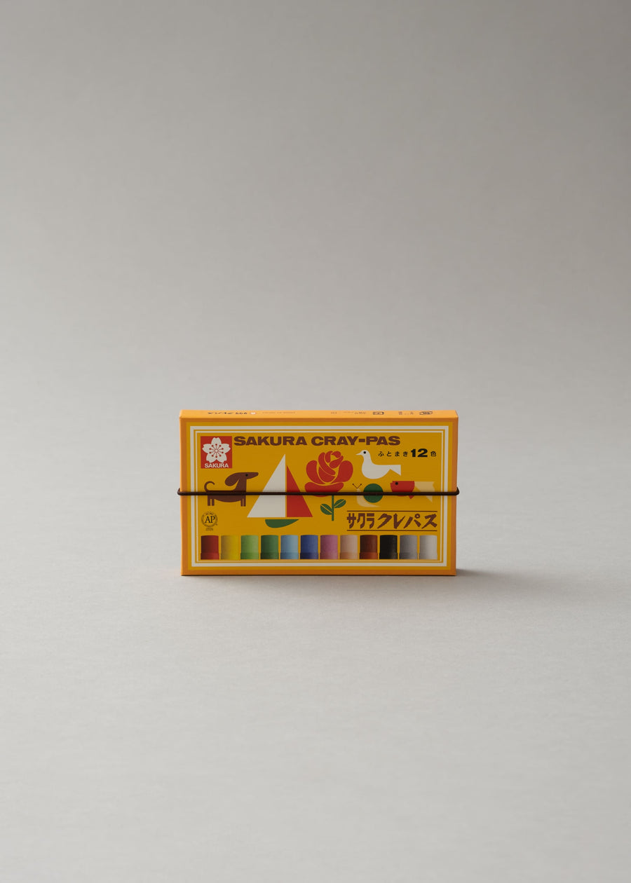 BOÎTE DE 12 PASTELS A L'HUILE JAPONAIS - CRAY PASS - SAKURA