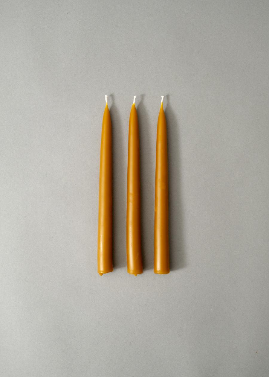 BOITE DE 3 CHANDELLES - CIRE D'ABEILLE NATURELLE - ESKA