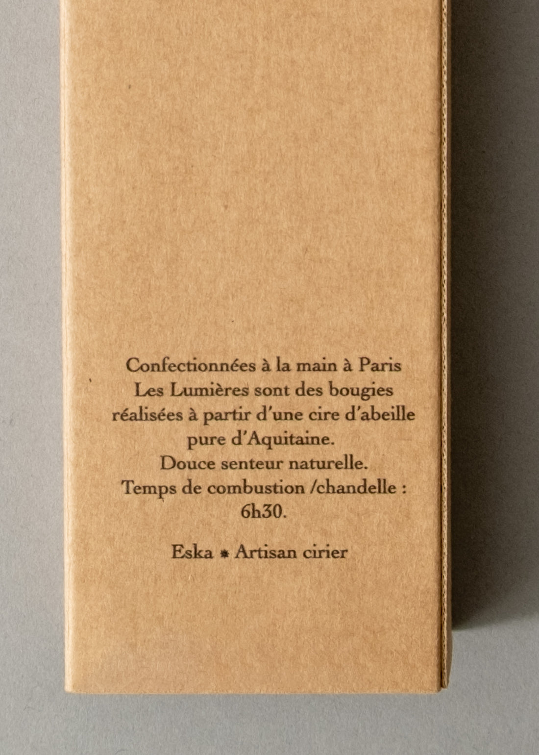 BOITE DE 3 CHANDELLES - CIRE D'ABEILLE NATURELLE - ESKA