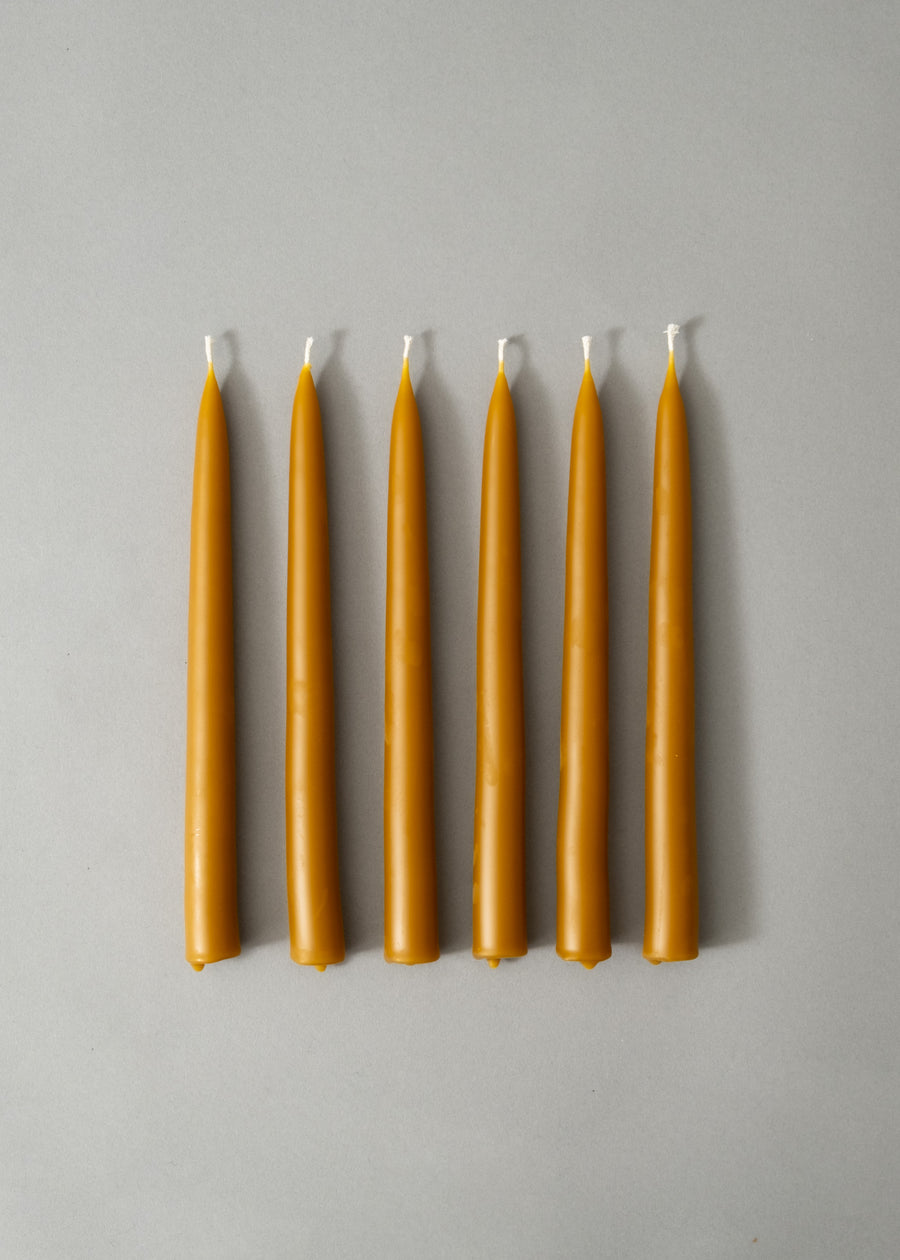 BOITE DE 6 CHANDELLES - CIRE D'ABEILLE NATURELLE - ESKA