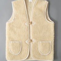 GILET ADULTE EN LAINE NATURELLE - MIXTE - DIRECT TANNERIE