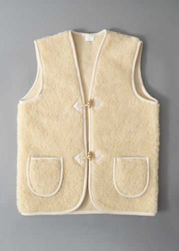 GILET ADULTE EN LAINE NATURELLE - MIXTE - DIRECT TANNERIE