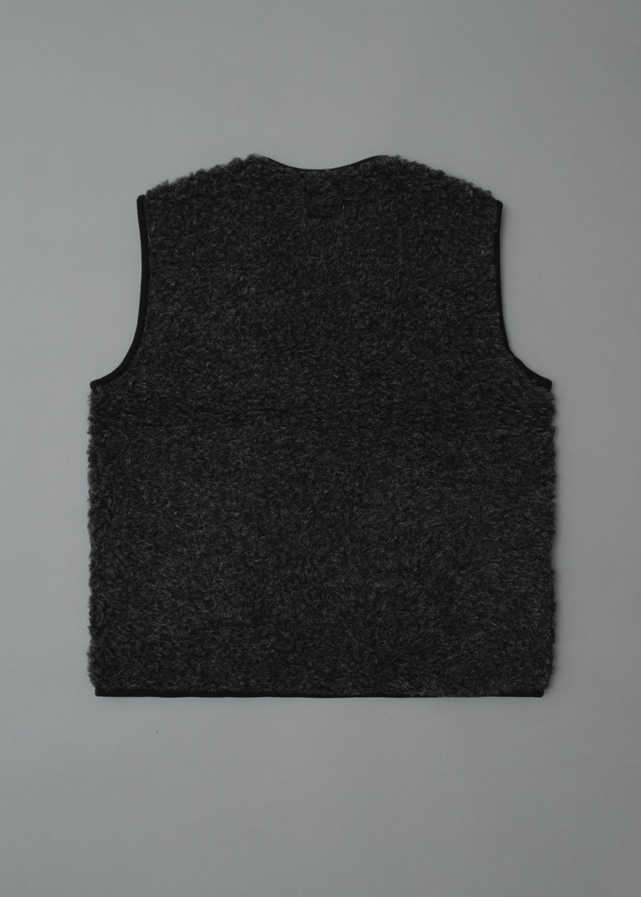 GILET MIXTE - NOIR CHINÉ - LAINE NATURELLE - COLDBREAKER