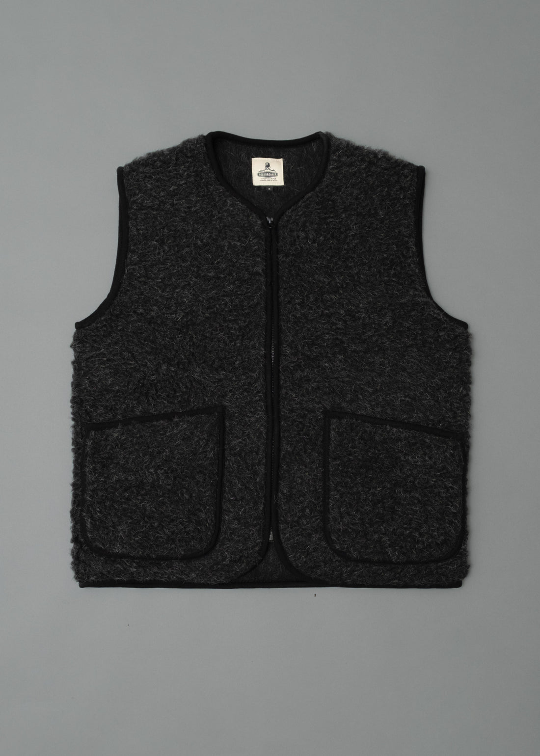 GILET MIXTE - NOIR CHINÉ - LAINE NATURELLE - COLDBREAKER
