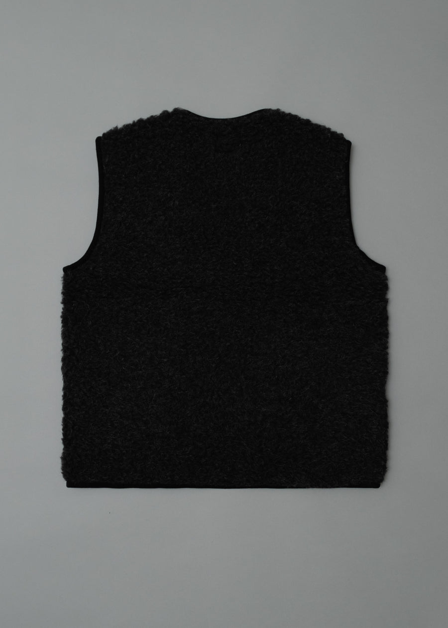 GILET MIXTE - DEEP BLACK - LAINE NATURELLE - COLDBREAKER