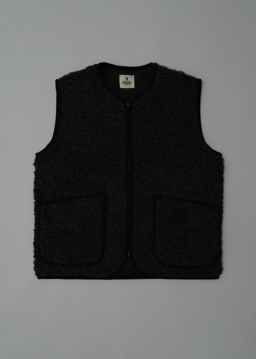 GILET MIXTE - DEEP BLACK - LAINE NATURELLE - COLDBREAKER