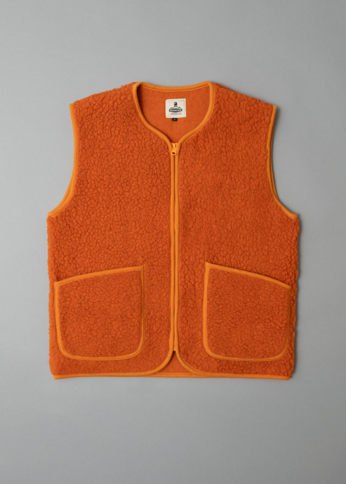 GILET MIXTE - ORANGE - LAINE NATURELLE - COLDBREAKER