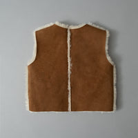 GILET ENFANT - PEAU D'AGNEAU DOUBLE FACE - DE 1 À 4 ANS - DIRECT TANNERIE