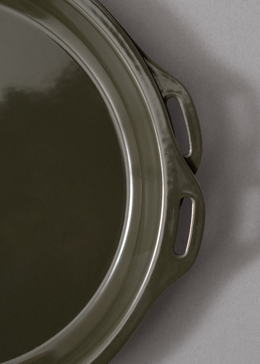 FORIS PLATE - ASSIETTE / POÊLE / COUVERCLE - 19,5 CM - ASH GREEN - KINTO