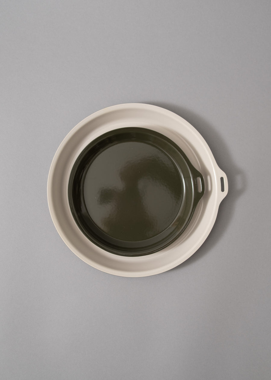 FORIS PLATE - ASSIETTE / POÊLE / COUVERCLE - 19,5 CM - ASH GREEN - KINTO