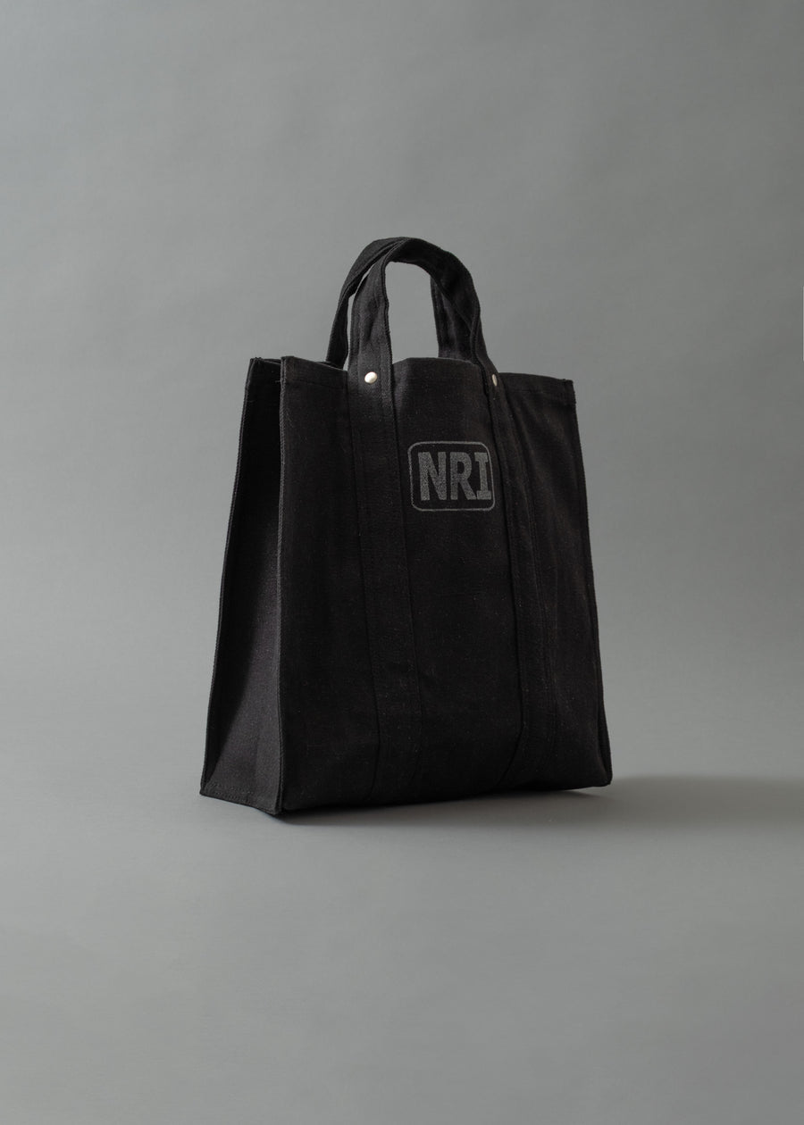 SAC TOTE EN CANVAS - LABOUR TOTE BAG SMALL - BLACK - PUEBCO