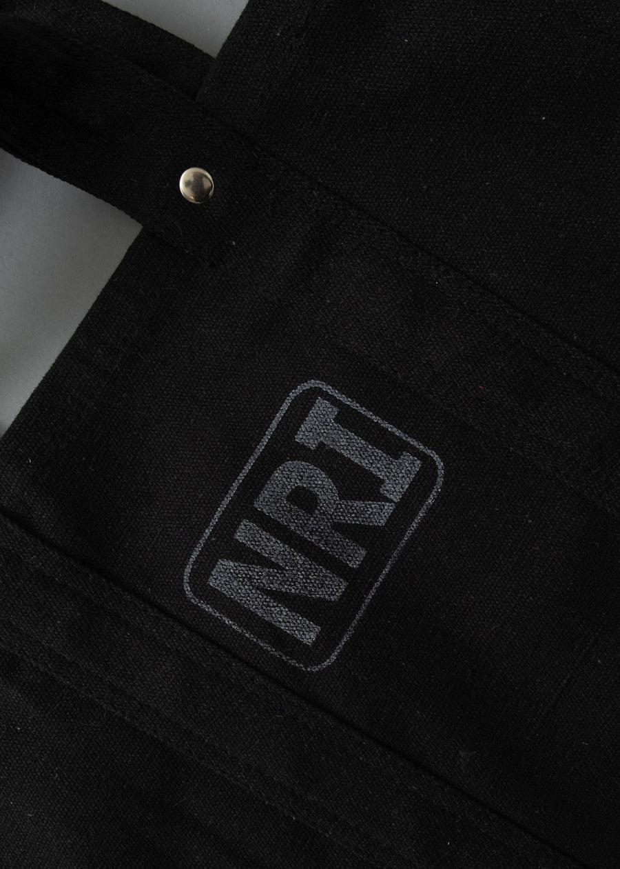 SAC TOTE EN CANVAS - LABOUR TOTE BAG SMALL - BLACK - PUEBCO