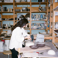 MANGEOIRE / ABREUVOIR EN TERRE MÊLÉE - "SERIE MANGEOIRES" - NOIR - LÉA BALDASSARI X MAGASIN VIVANT!