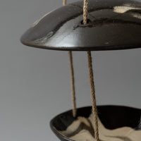 MANGEOIRE / ABREUVOIR EN TERRE MÊLÉE - "SERIE MANGEOIRES" - NOIR - LÉA BALDASSARI X MAGASIN VIVANT!