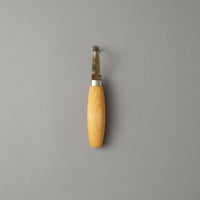 COUTEAU CROCHE DROITIER pour sculpter le bois, avec étui en cuir - carving hook 164 - MORAKNIV