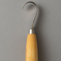 COUTEAU CROCHE DROITIER pour sculpter le bois, avec étui en cuir - carving hook 164 - MORAKNIV