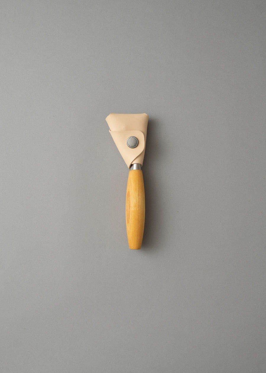 COUTEAU CROCHE DROITIER pour sculpter le bois, avec étui en cuir - carving hook 164 - MORAKNIV