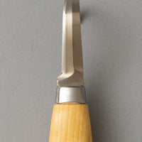 COUTEAU CROCHE GAUCHER pour sculpter le bois, avec étui en cuir - carving hook 164 - MORAKNIV