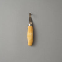 COUTEAU CROCHE GAUCHER pour sculpter le bois, avec étui en cuir - carving hook 164 - MORAKNIV