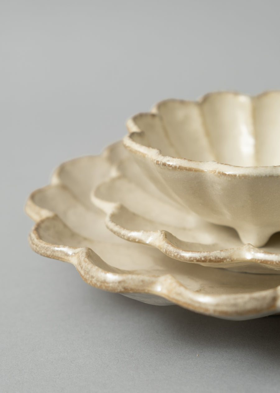 PETITE ASSIETTE EN PORCELAINE - "RINKA" - 16 CM - KANEKO KOHYO POTTERY