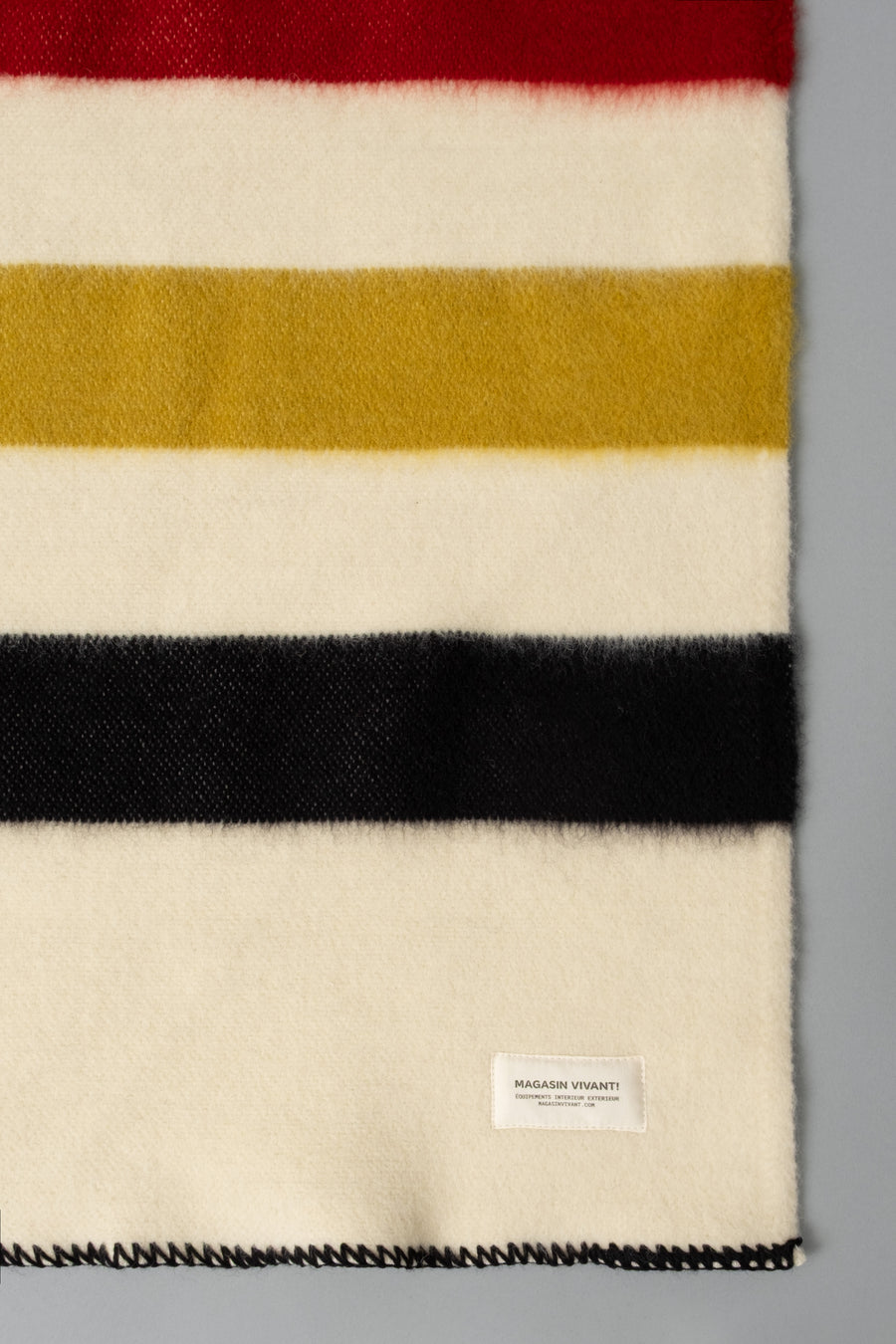 PLAID XXL - LAINE BULGARE - 200 X 160 CM - ECRU - MAGASIN VIVANT!