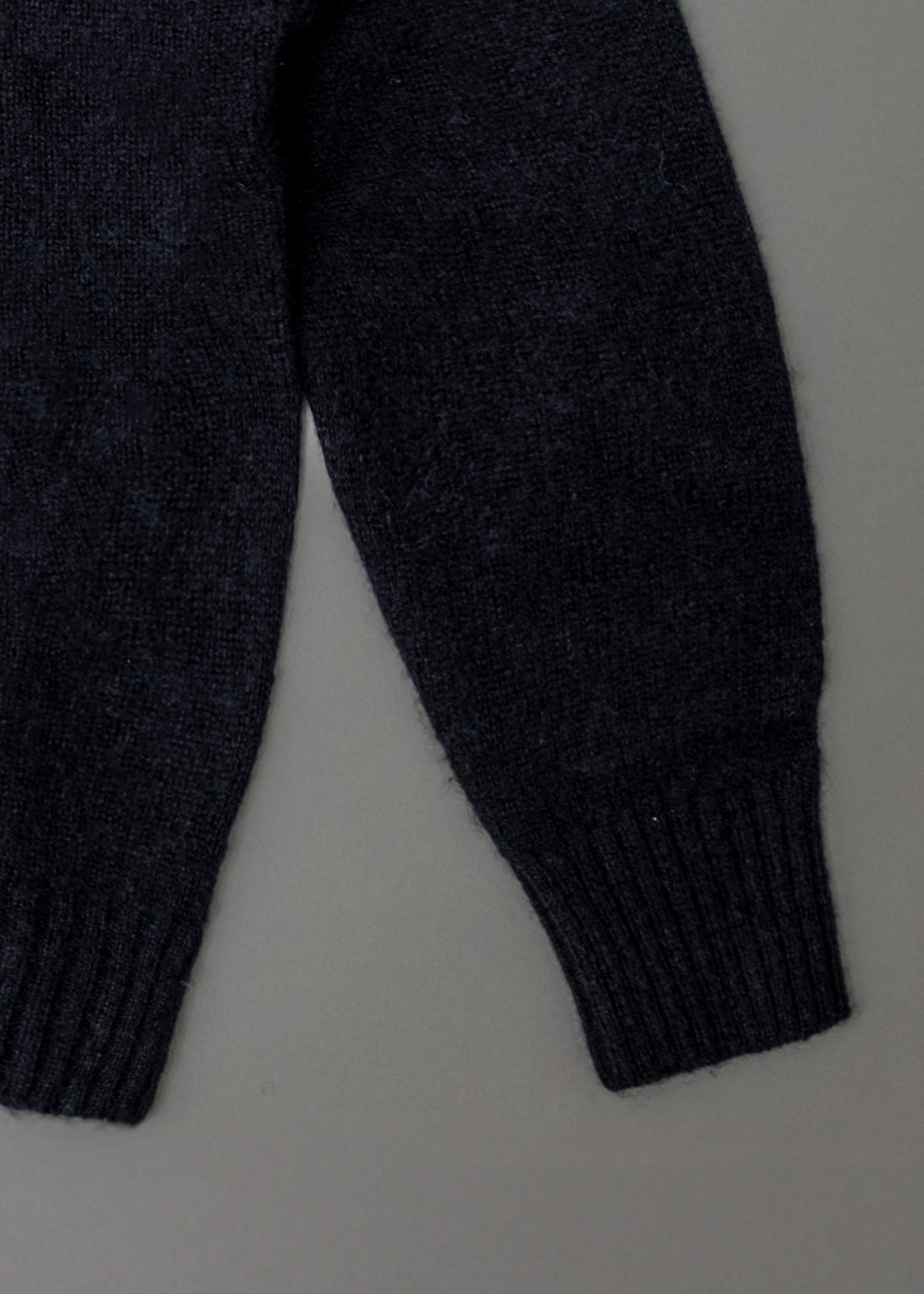 PULL EN LAINE SHETLAND - "SHAGGY" - NAVY - MAGASIN VIVANT!