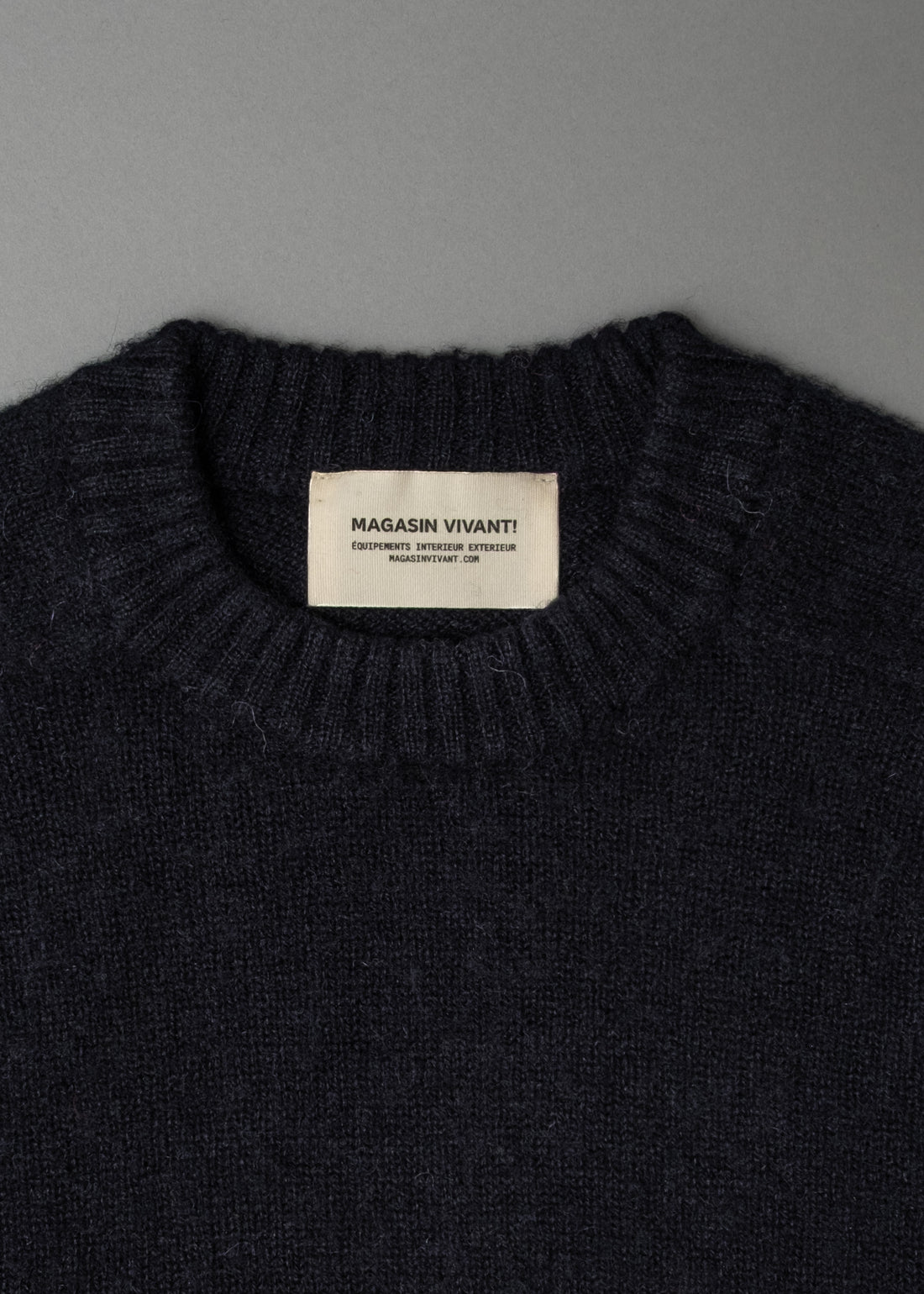 PULL EN LAINE SHETLAND - "SHAGGY" - NAVY - MAGASIN VIVANT!