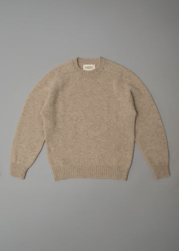 PULL EN LAINE SHETLAND - "SHAGGY" - BEIGE - MAGASIN VIVANT!