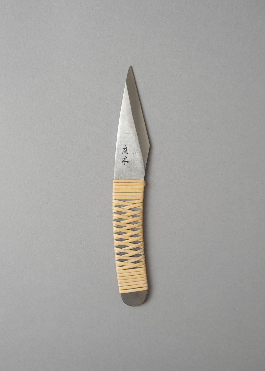 COUTEAU KIRIDASHI JAPONAIS - LAME BLUE PAPER STEEL - ETUI CUIR - NIWAKI