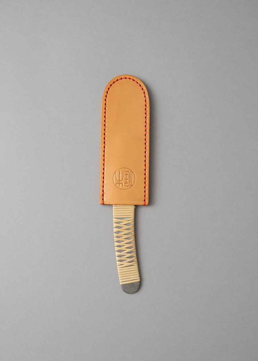 COUTEAU KIRIDASHI JAPONAIS - LAME BLUE PAPER STEEL - ETUI CUIR - NIWAKI