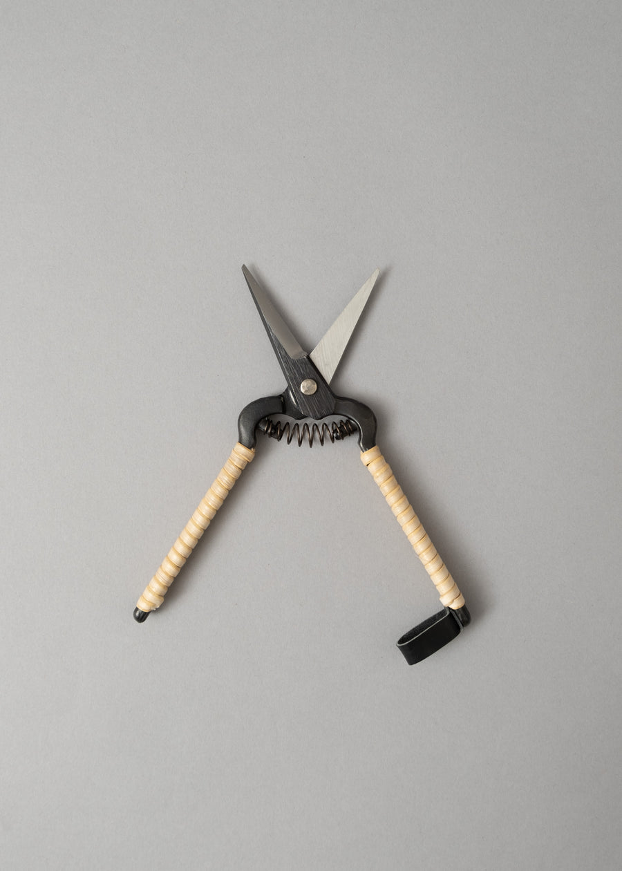 SECATEUR / CISEAUX A FLEURS FORGE - MANCHE ROTIN - NIWAKI