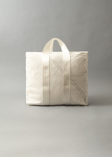 SAC TOTE - TOILE DE PARACHUTE VINTAGE - BLANC - PUEBCO