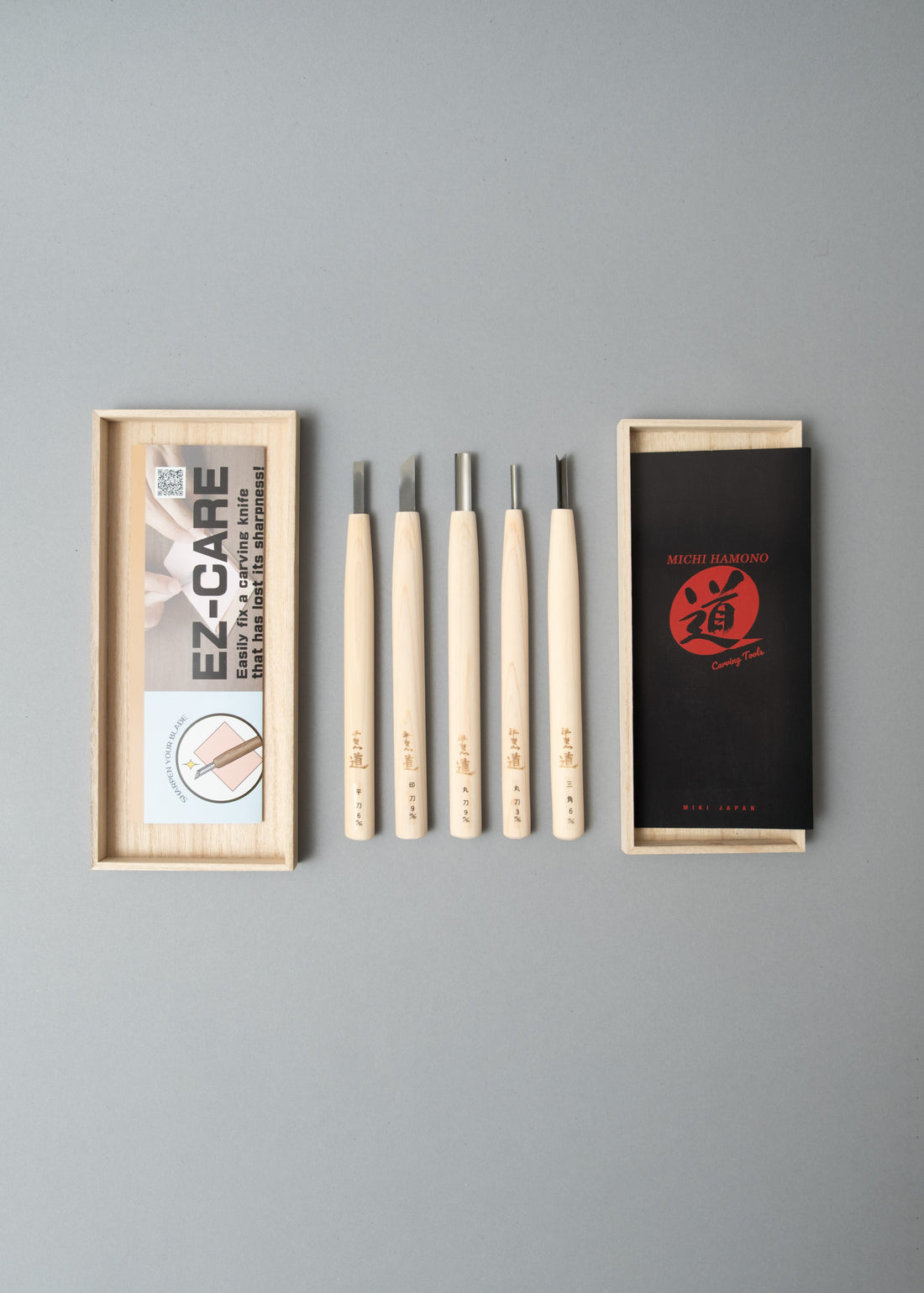 CISEAUX DE GRAVURE JAPONAIS - SET DE 5 "CHOKOKUTO" - MICHIHAMONO - OUTINOMI X MAGASIN VIVANT!