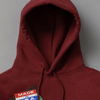 SWEATSHIRT EPAIS - BORDEAUX - Cross-Knit® heavyweight 12 OZ  - CAMBER USA