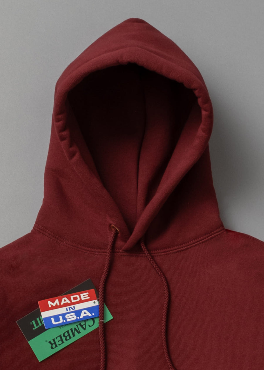 SWEATSHIRT EPAIS - BORDEAUX - Cross-Knit® heavyweight 12 OZ  - CAMBER USA